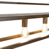 Industriële hanglamp roestbruin met rek 4-lichts - cage rack