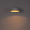 Industriele hanglamp wit met goud 50 cm magna eco 14