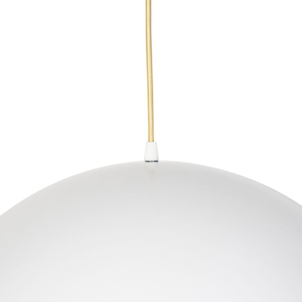 Industriële hanglamp wit met goud 50 cm - magna eco