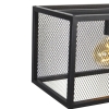 Industriële hanglamp zwart 118 cm met gaas 4-lichts - cage