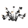 Industriele hanglamp zwart 16 lichts verstelbaar hobby spinne 14
