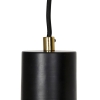 Industriële hanglamp zwart met goud 5-lichts - raspi