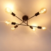 Industriële plafondlamp donkerbrons 6-lichts - sydney