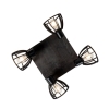 Industriële plafondlamp zwart 4-lichts - fotu