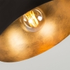 Industriële plafondlamp zwart met goud 35 cm - magna