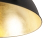 Industriële plafondlamp zwart met goud verstelbaar - magnax