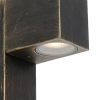 Industriële staande buitenlamp antiek goud 35 cm ip44 - baleno