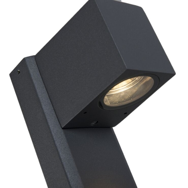 Industriële staande buitenlamp donkergrijs 65 cm ip44 - baleno