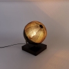 Industriële tafellamp brons met hout - haicha
