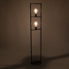Industriële vloerlamp 2-lichts zwart - simple cage