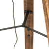Industriële vloerlamp tripod staal met hout kantelbaar - emado