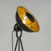 Industriële vloerlamp tripod zwart met goud - magna basic 25