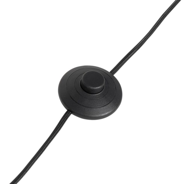 Industriële vloerlamp zwart 35 cm verstelbaar - hanze