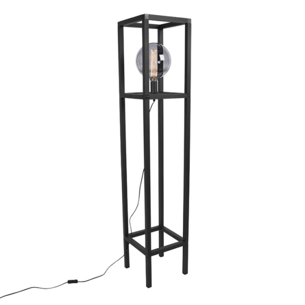 Industriële vloerlamp zwart - big cage