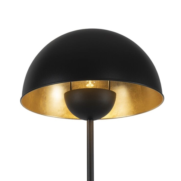 Industriële vloerlamp zwart met goud 160 cm - magnax