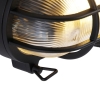 Industriële wand- en plafondlamp zwart ovaal ip44 - noutica