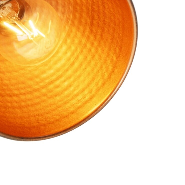 Industriële wandlamp brons met koper verstelbaar - liko