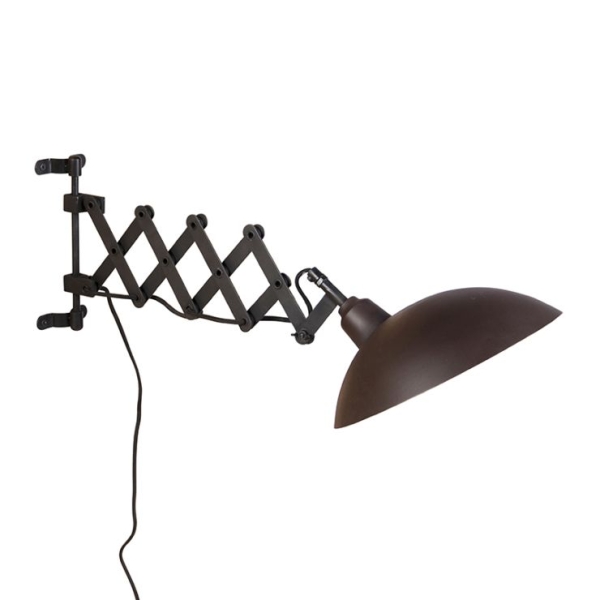 Industriële wandlamp brons met zwart - tyne