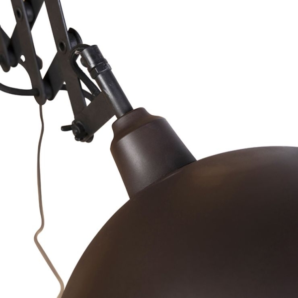 Industriële wandlamp brons met zwart - tyne