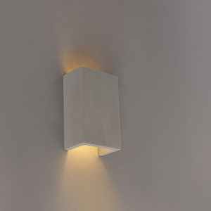 Industriële wandlamp grijs beton rechthoek - Meaux