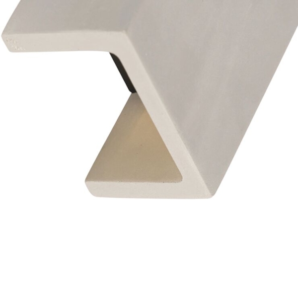 Industriële wandlamp grijs beton rechthoek - meaux