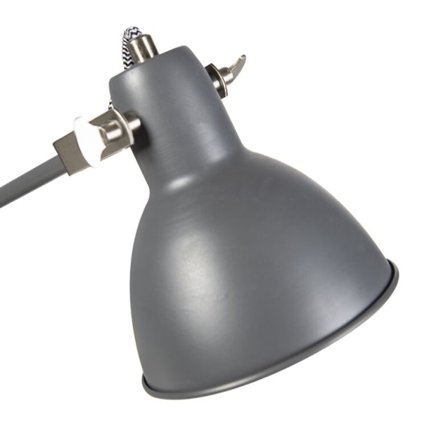 Industriële wandlamp grijs verstelbaar - dazzle