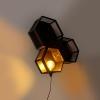 Industriele wandlamp zwart comb gaze 14