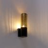 Industriële wandlamp zwart met goud 11
