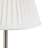 Klassiek tafellamp staal met plissé kap wit 35 cm - simplo