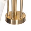 Klassieke hanglamp messing met witte lampenkap 5-lichts - nona