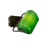 Klassieke notaris wandlamp donkerbrons met groen glas - banker