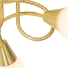 Klassieke plafondlamp goud met opaal glas 3-lichts - inez