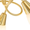 Klassieke plafondlamp goud met opaal glas 5-lichts - inez