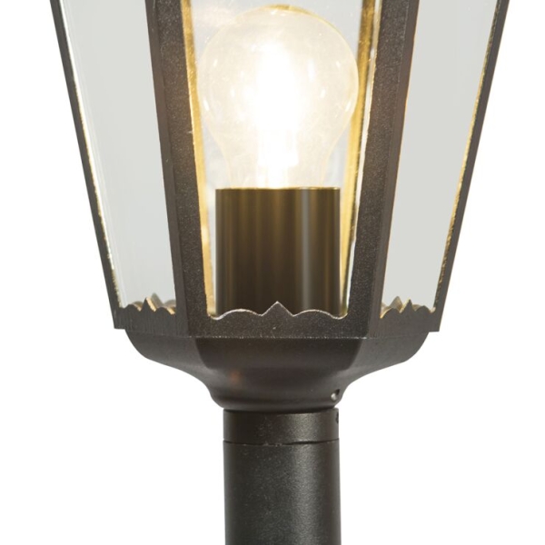 Klassieke staande buitenlamp zwart 125 cm ip44 - new orleans