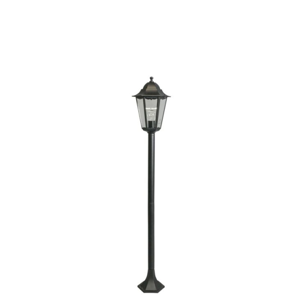 Klassieke staande buitenlamp zwart 125 cm ip44 - new orleans