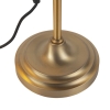 Klassieke tafellamp brons met witte kap - ashley