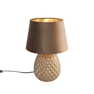 Klassieke tafellamp bruin 35 cm - Betty