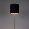 Klassieke vloerlamp messing met zwarte kap 40 cm - simplo