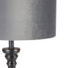 Klassieke vloerlamp zwart met kap grijs 40 cm - classico