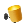 Klassieke wandlamp zwart met gele velours kap - matt