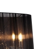 Kroonluchter chroom met zwart 50 cm 5-lichts - ann-kathrin
