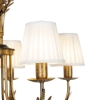 Kroonluchter goud met plissé klemkap crème 5-lichts - botanica