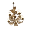 Kroonluchter goud met plissé klemkap crème 5-lichts - botanica