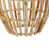 Landelijke hanglamp bamboe met wit - canna capsule