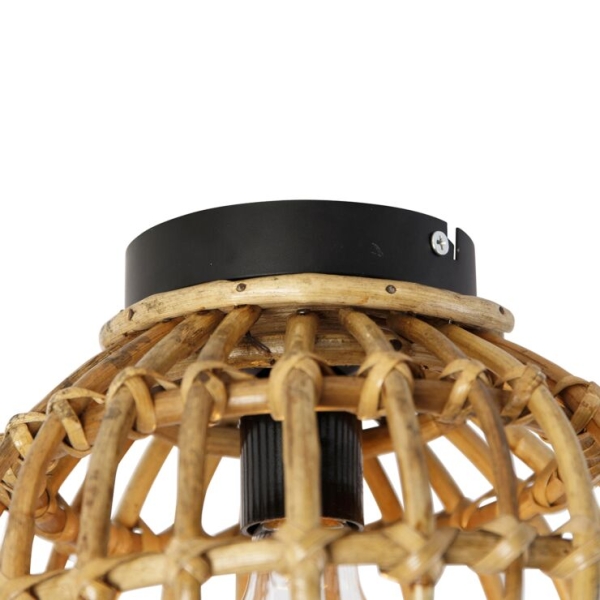 Landelijke plafondlamp bamboe 25 cm - canna