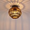 Landelijke plafondlamp bamboe 25 cm - canna