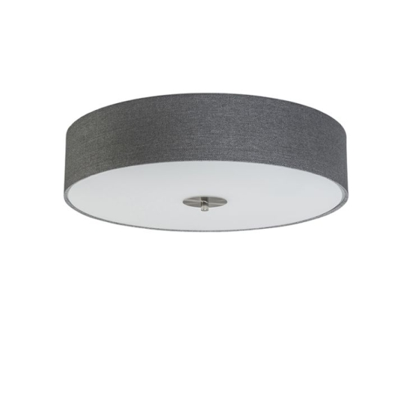 Landelijke plafondlamp grijs 50 cm - drum jute