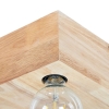 Landelijke plafondlamp natuurlijk hout 4-lichts - bloc