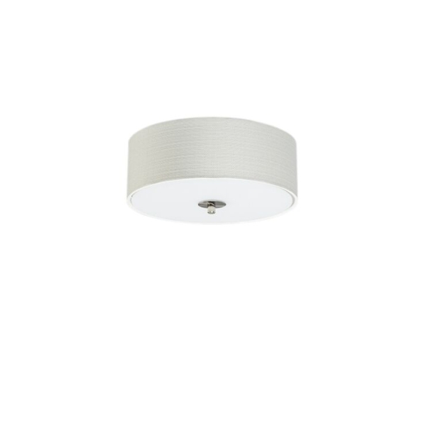 Landelijke plafondlamp wit/crème 30 cm - drum jute