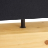 Landelijke tafellamp hout met kap zwart - valesca